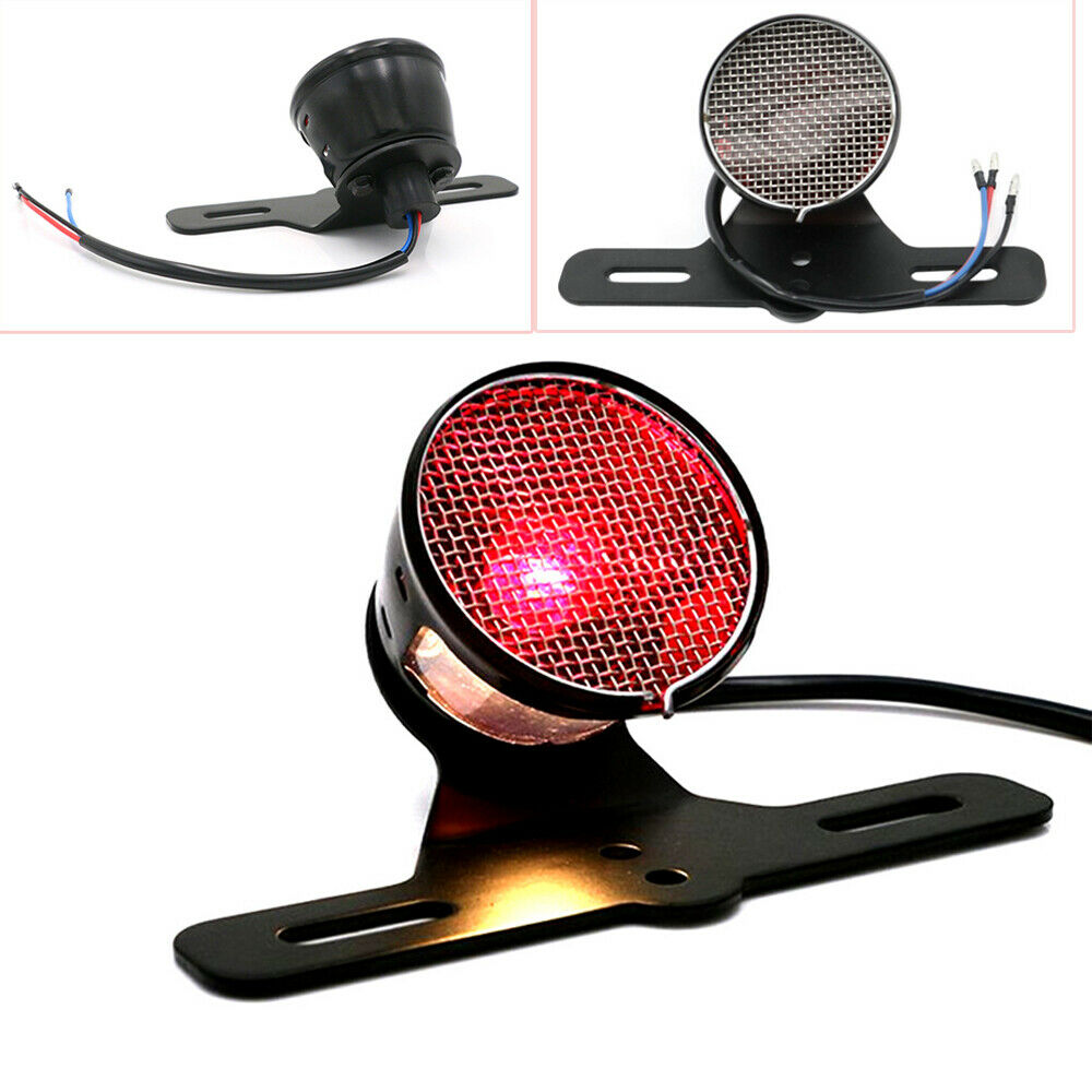 Motorcycle Bike 20 Bulb Rear Brake Stop Light License Tail Lamp w/ Plate Bracket
