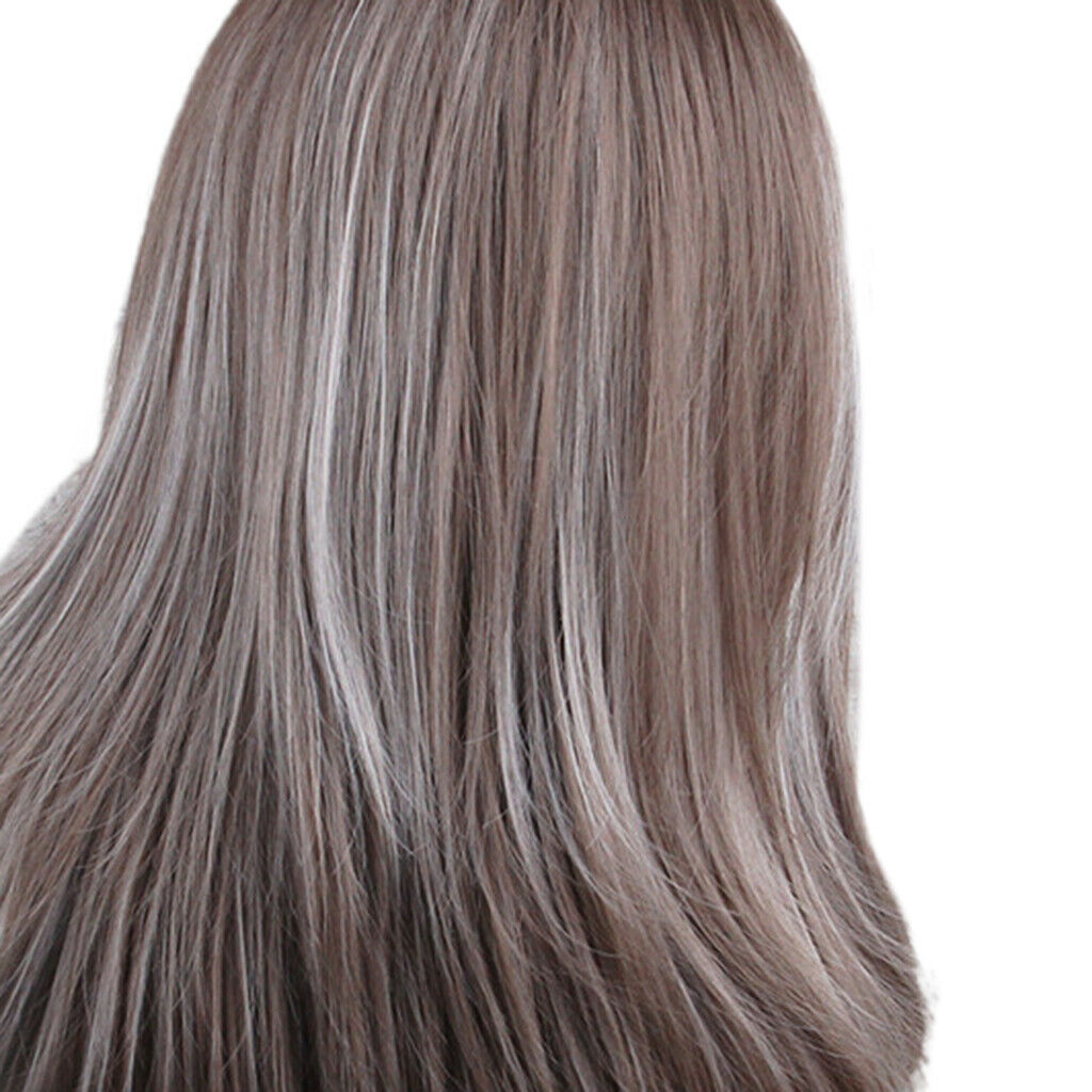 Long Synthetic Hair Wigs Ombre Blend Hairpieces Curly Wavy Heat Resistant