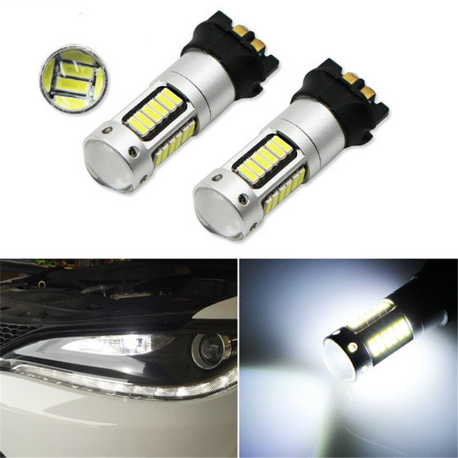 Xenon White PWY24W PW24W Front Turn Signal Lights LED Bulbs