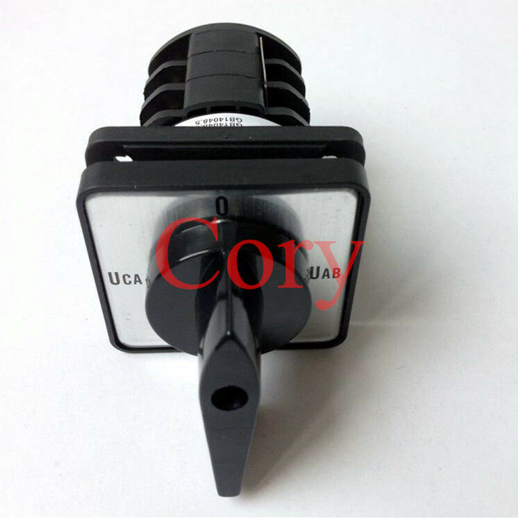 1PC Universal Changeover Rotary Switch 4 Position 0-UAB-UBC-UCA 660V 10A 2 Phase