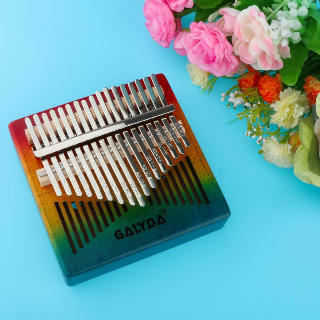 Portable Kalimba 17 Key Thumb Piano Wooden Mbira Gift for Music Lover w/ Bag