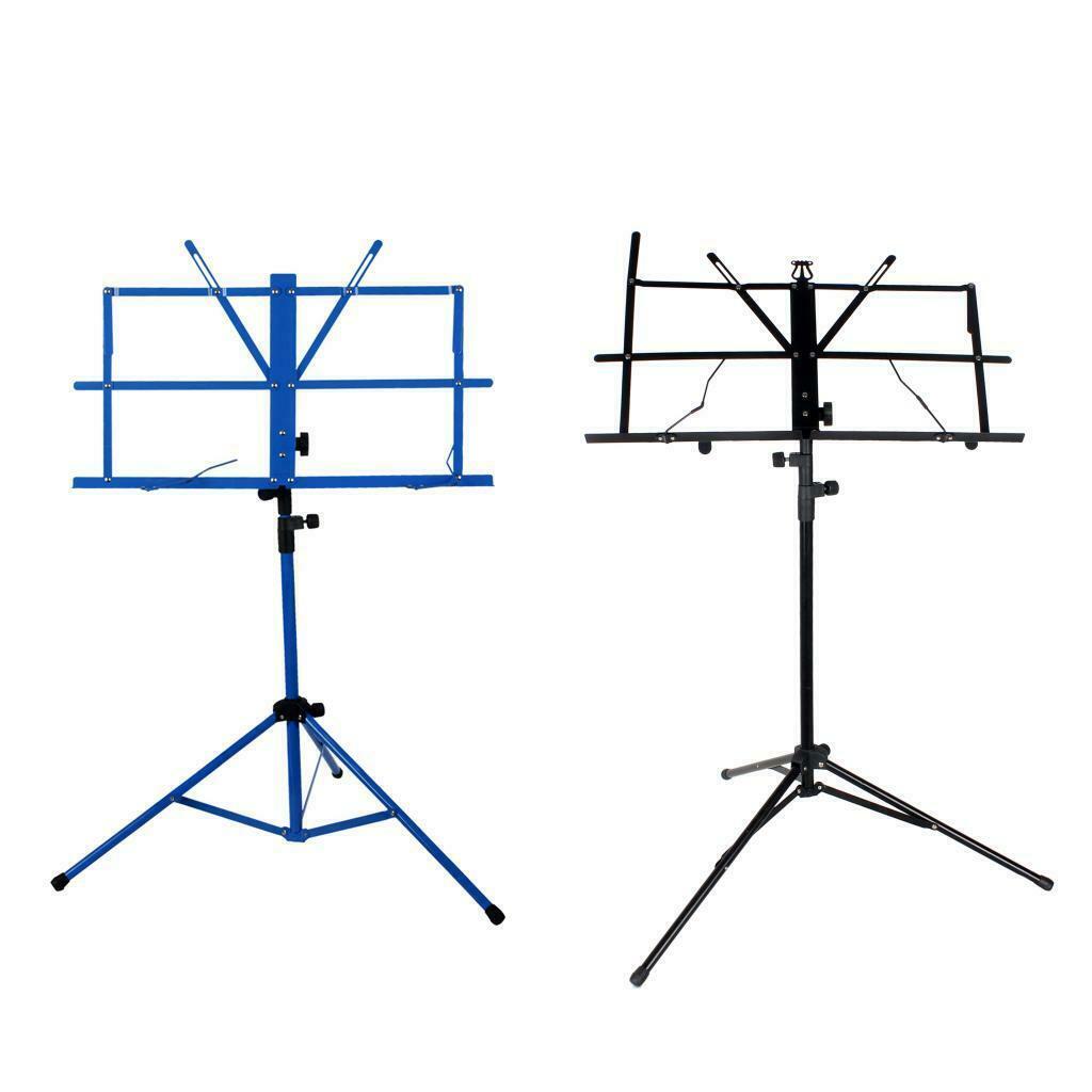 Portable Folding Sheet Music Stand with Carry Bag Black