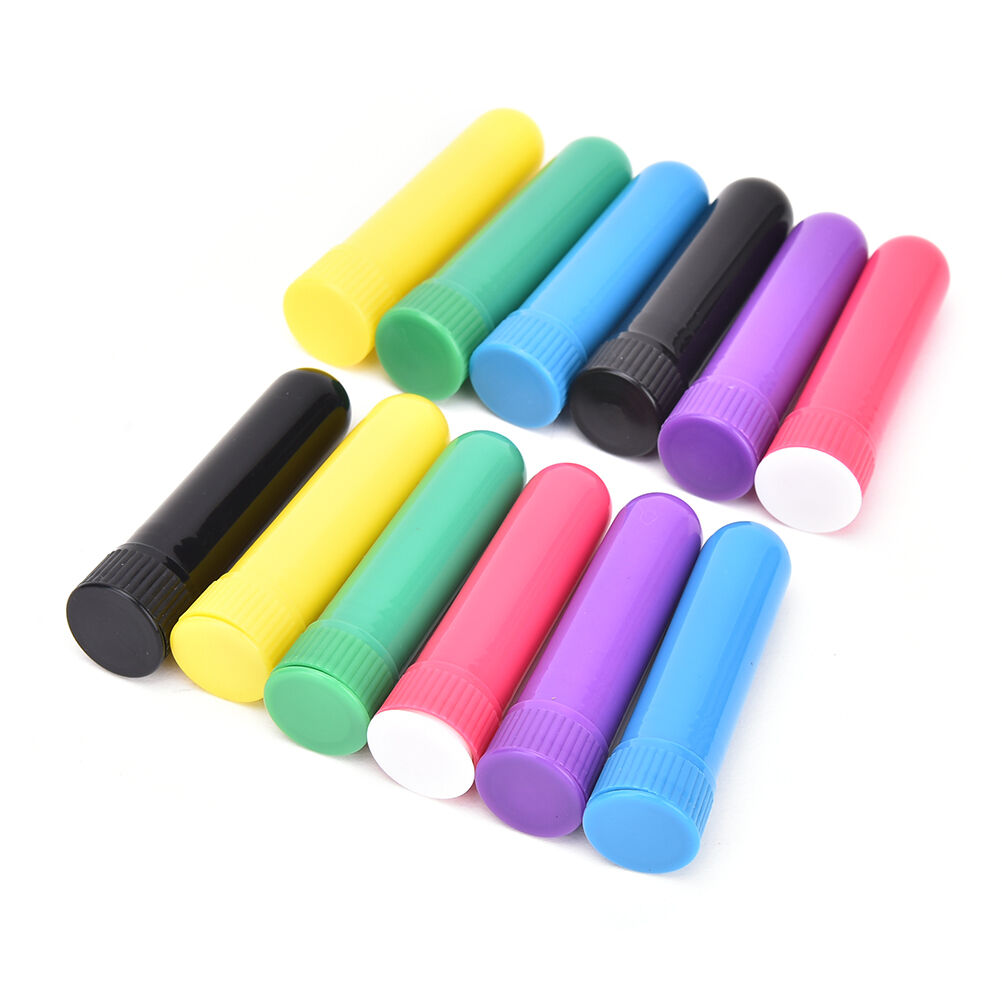 Essential Oil Aromatherapy Blank Nasal Inhaler Tubes 12 Complete Sticks Empty DD