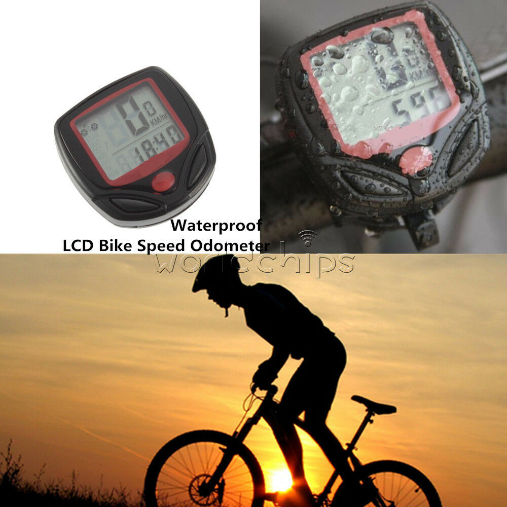 Bicycle Bike Cycling Computer LCD Odometer Speedometer Stopwatch Speed meter