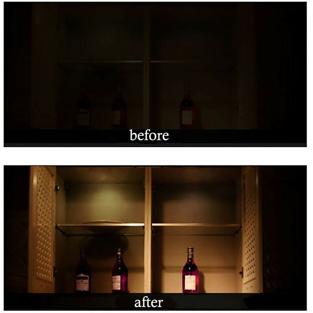 Universal Kitchen Cabinet Cupboard Wardrobe Inner Hinge LED Sensor Lamp Light ~
