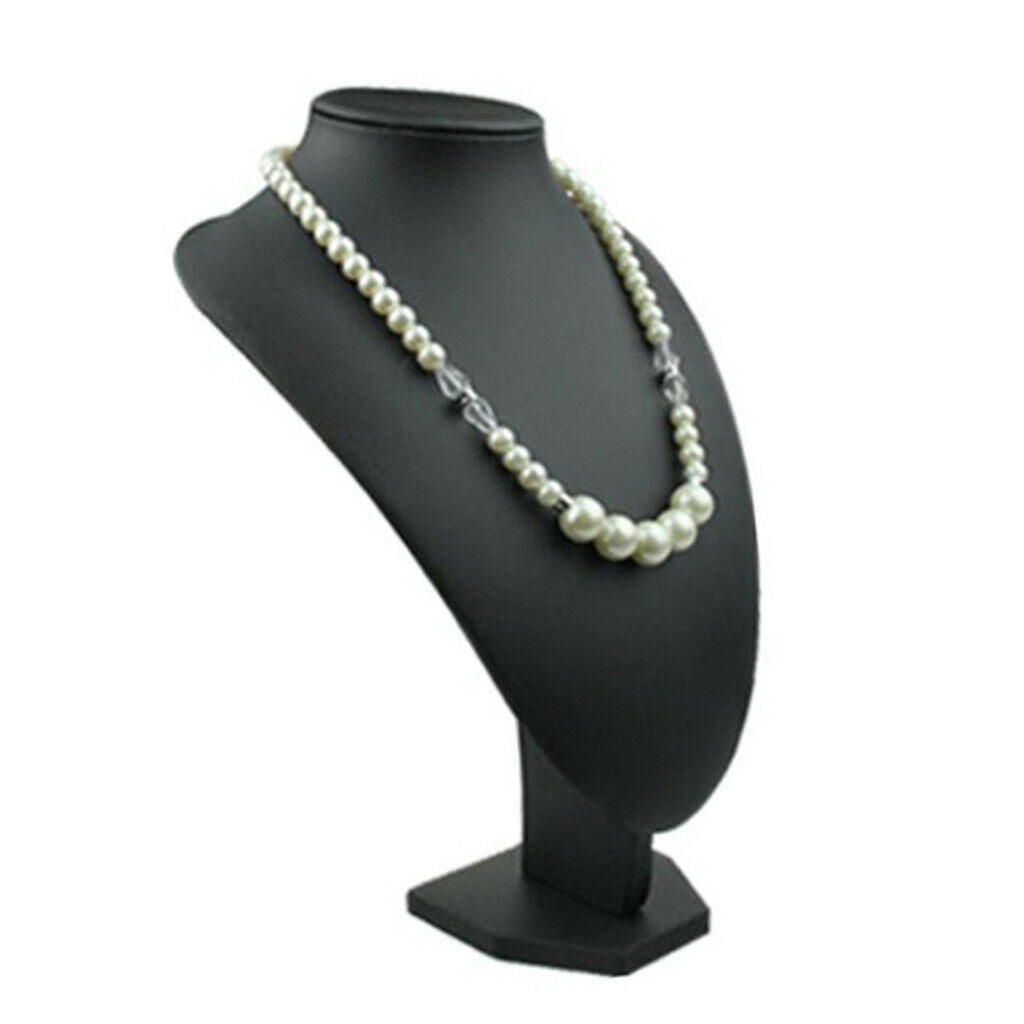 Women's Girl Black Necklace Display Rack Jewelry Display Manikin 21x16cm
