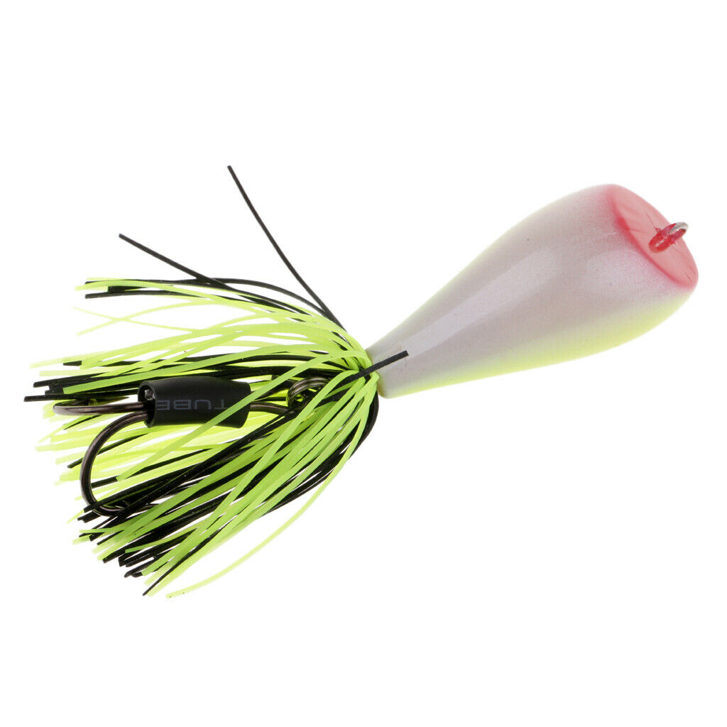 Frog Fishing Lures Soft Topwater Frog Crankbait with Threads Skirts Yellow