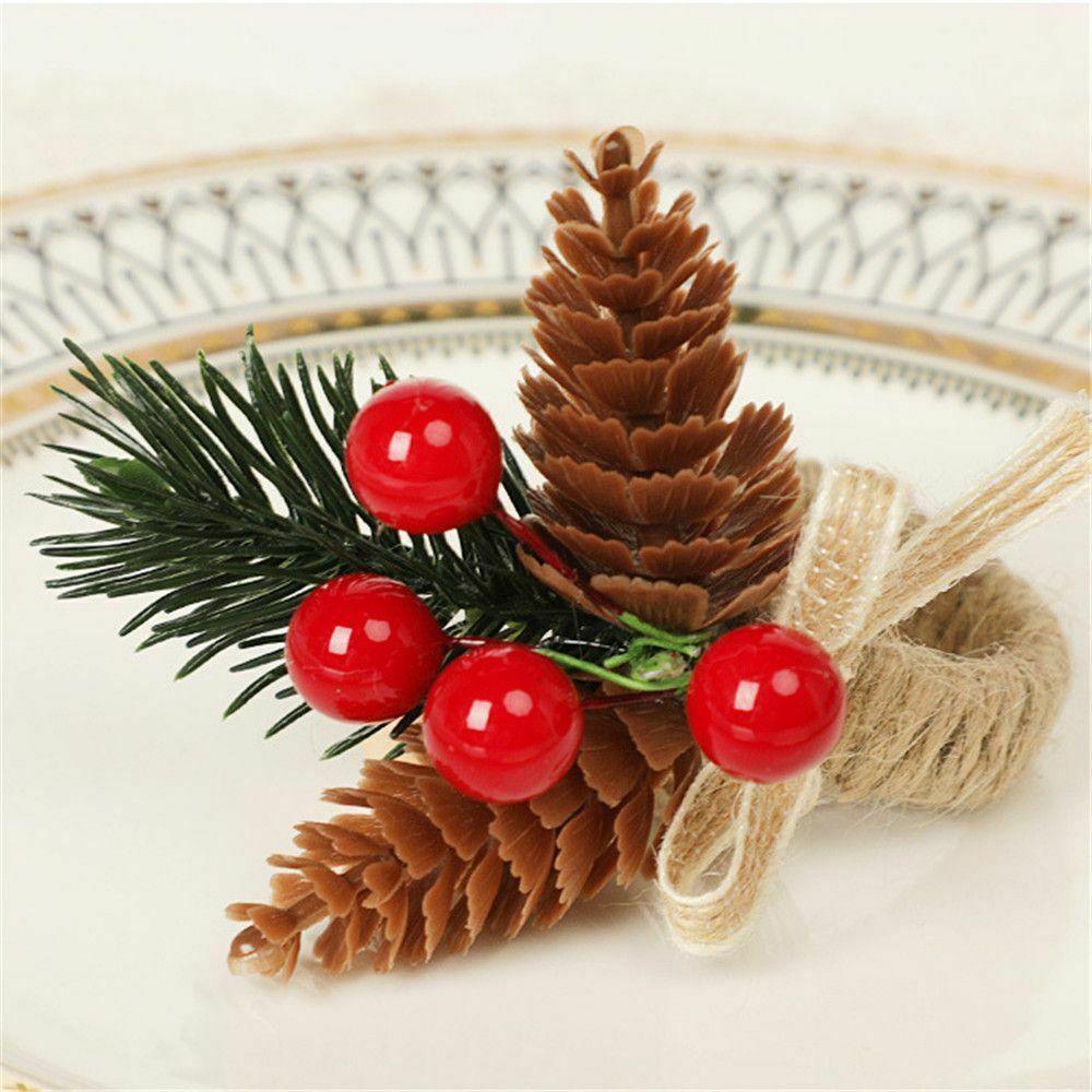 Cones Merry Xmas Christmas Supplies Mouth Ring Table Decoration Napkin Ring