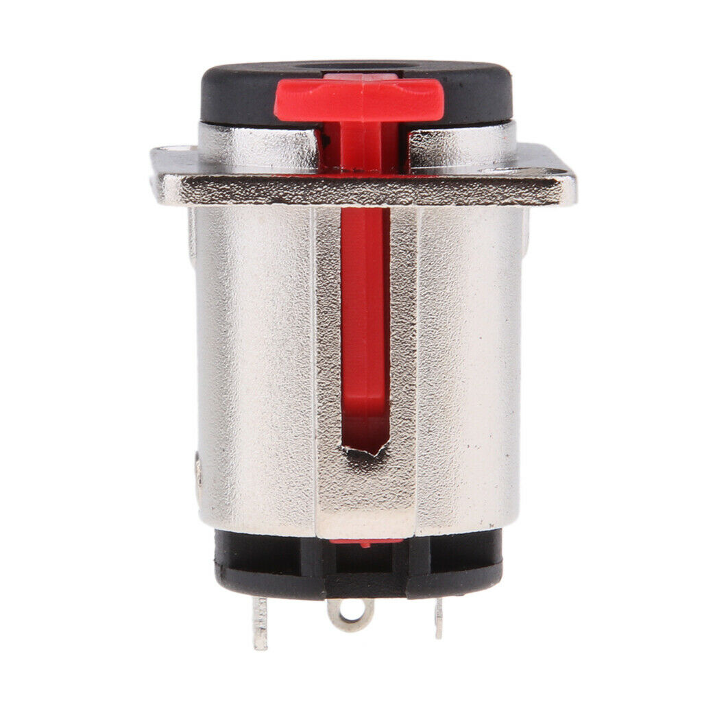 Speaker 6.35mm Stereo Female 1/4" Socket Chassis Plug Panel Mic Connector