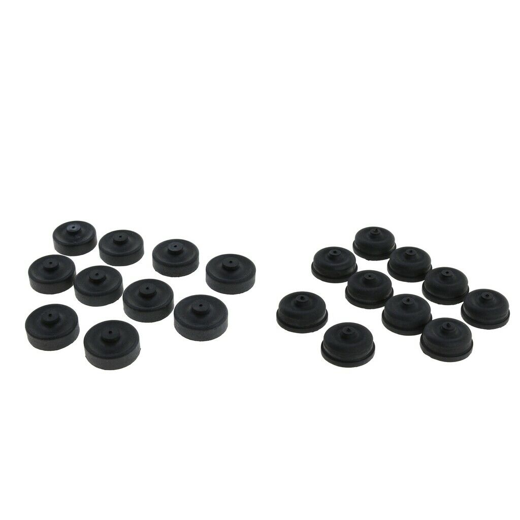 20 PCSFish Pond Air Pump Accessories O2 Pump Replace DIY Diaphragm Parts, Black,