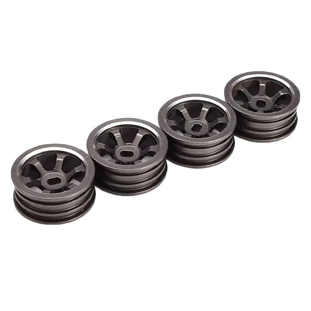 4x RC Plastic Wheel Tires w/ Wheel Rims for WLtoys K969 K989 DIY Accessory