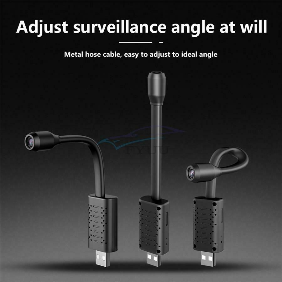 1PCS 4K Mini USB IP Wireless WiFi HD 160° Wide Angle Security Camera Universal