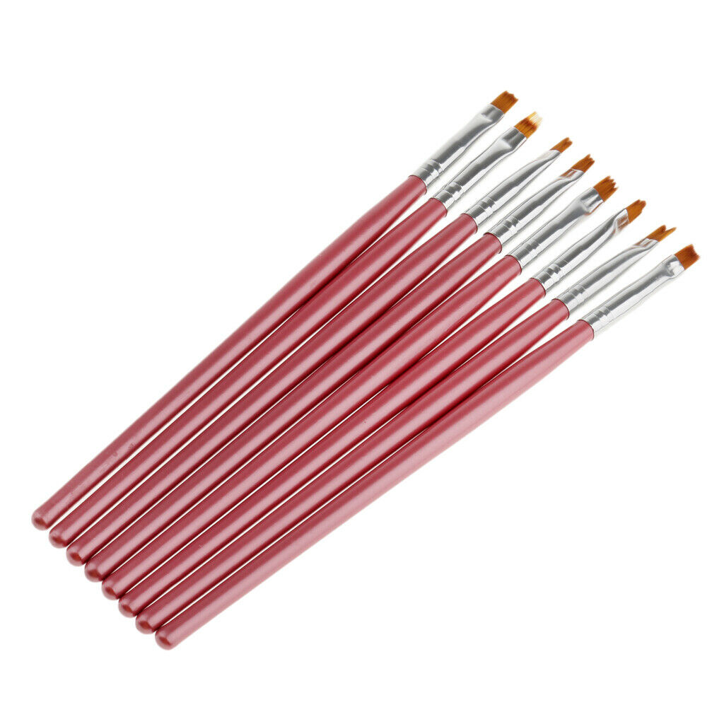 8 Piece Nail Art Design Drawing UV Gel Painting Polish Brush Kit Manicure