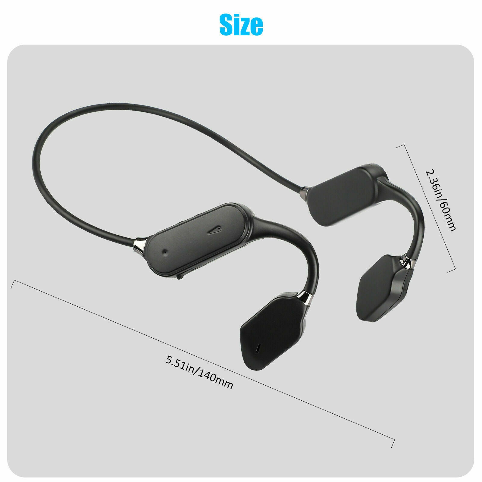 Outdoor Bone Conduction Headset Bluetooth 5.0 Open Ear Wireless Headphones Sport