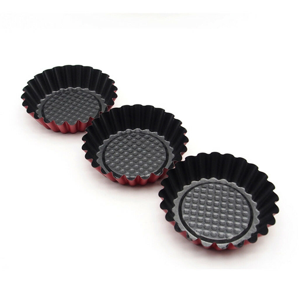 Small Flan Tins Fluted Tart Pastry Baking Tray Quiche Tartlet Mould