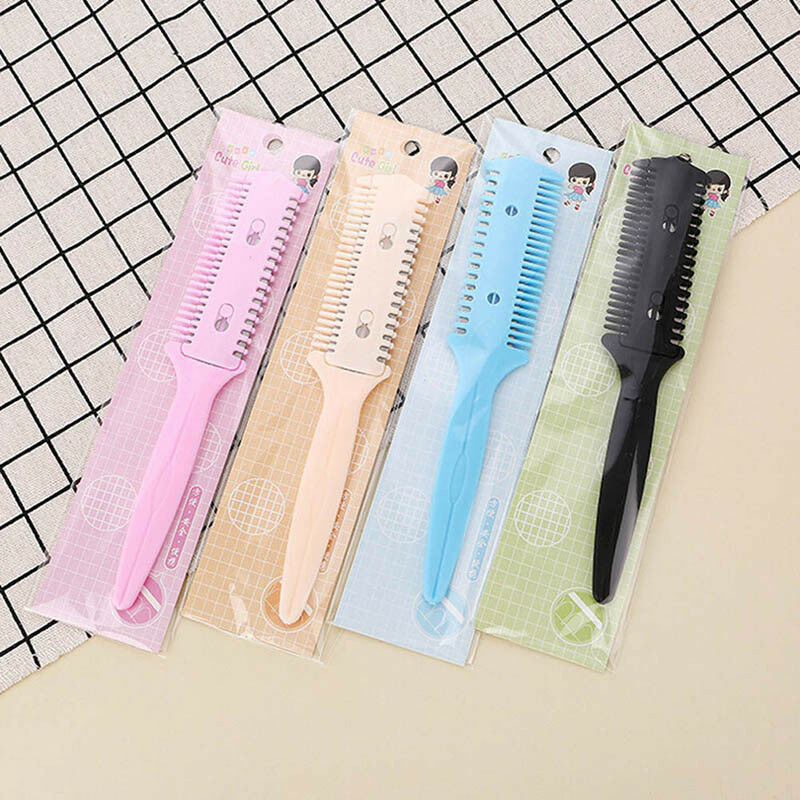 hairdressing tool barber scissor hair cut styling razor magic blade comb .l8