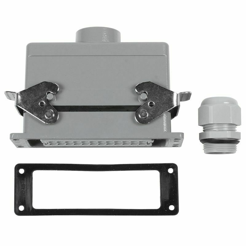 Rectangular H24B-He-024-1 Heavy Duty Connectors Power 24 Pin Core 16A 500V ScrG3