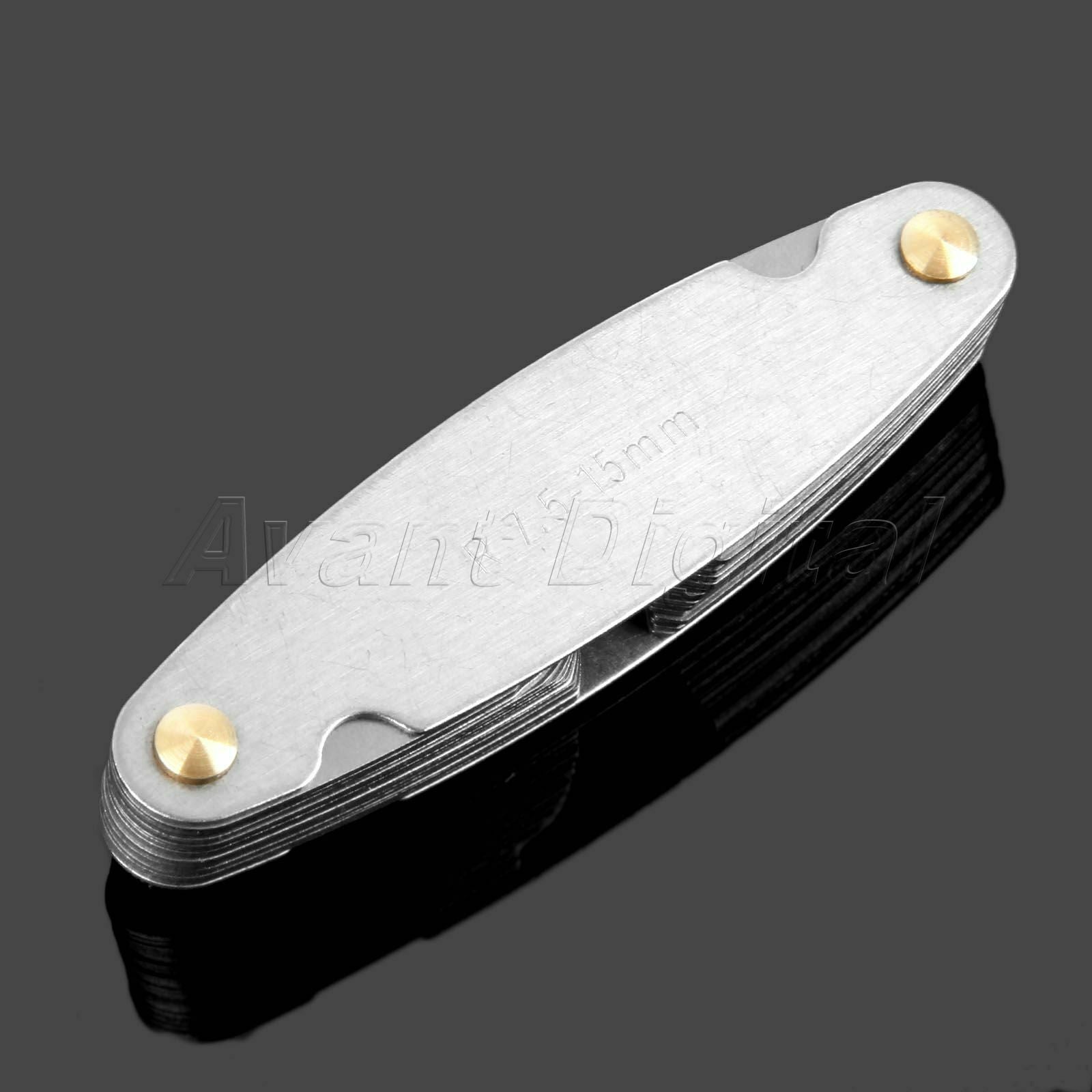 Radius Gauge Gage Fillet Set R 7.5mm to 15mm Blades Metal Measuring Hand Tool