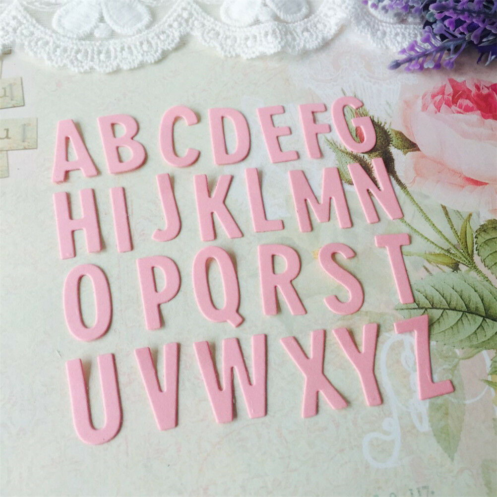 Alphabet diy cutting dies stencil scrapbook album paper card embossing cra.l8