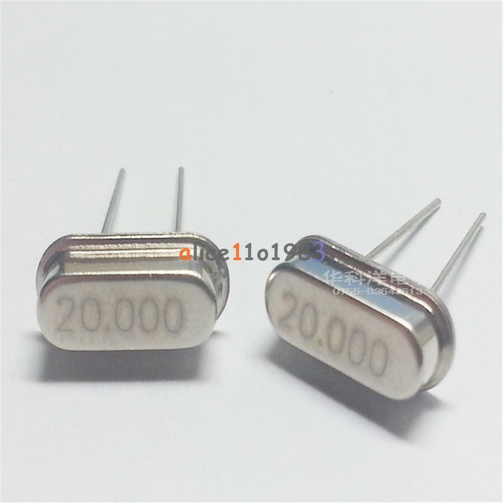 10Pcs New 20.000MHZ 20MHZ 20M HZ HC-49S Crystal Oscillator AL