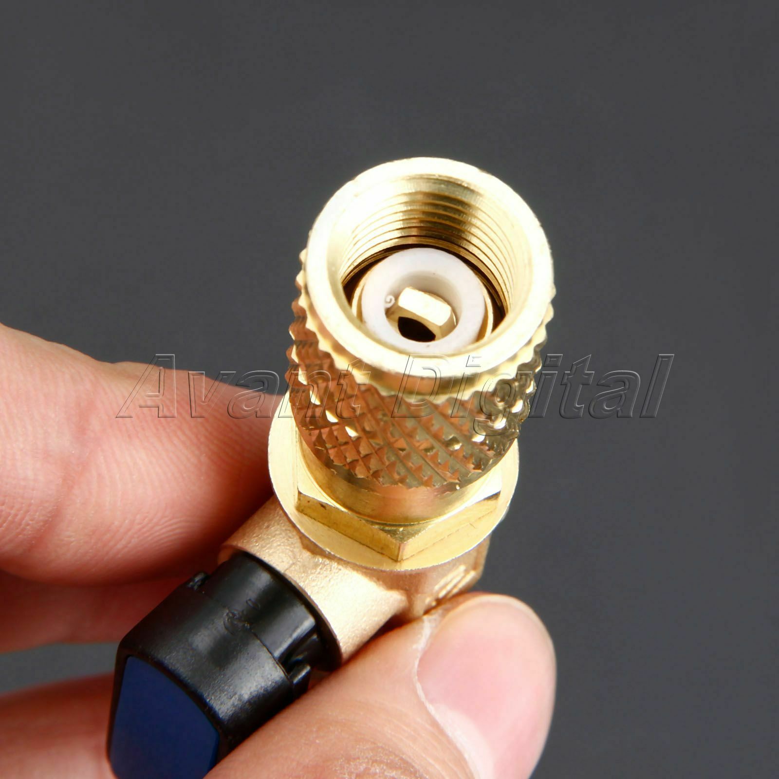Brass HVAC A/C Straight SHUT-OFF Ball Valve Adapter 1/4" SAE for R22 R12 R410a