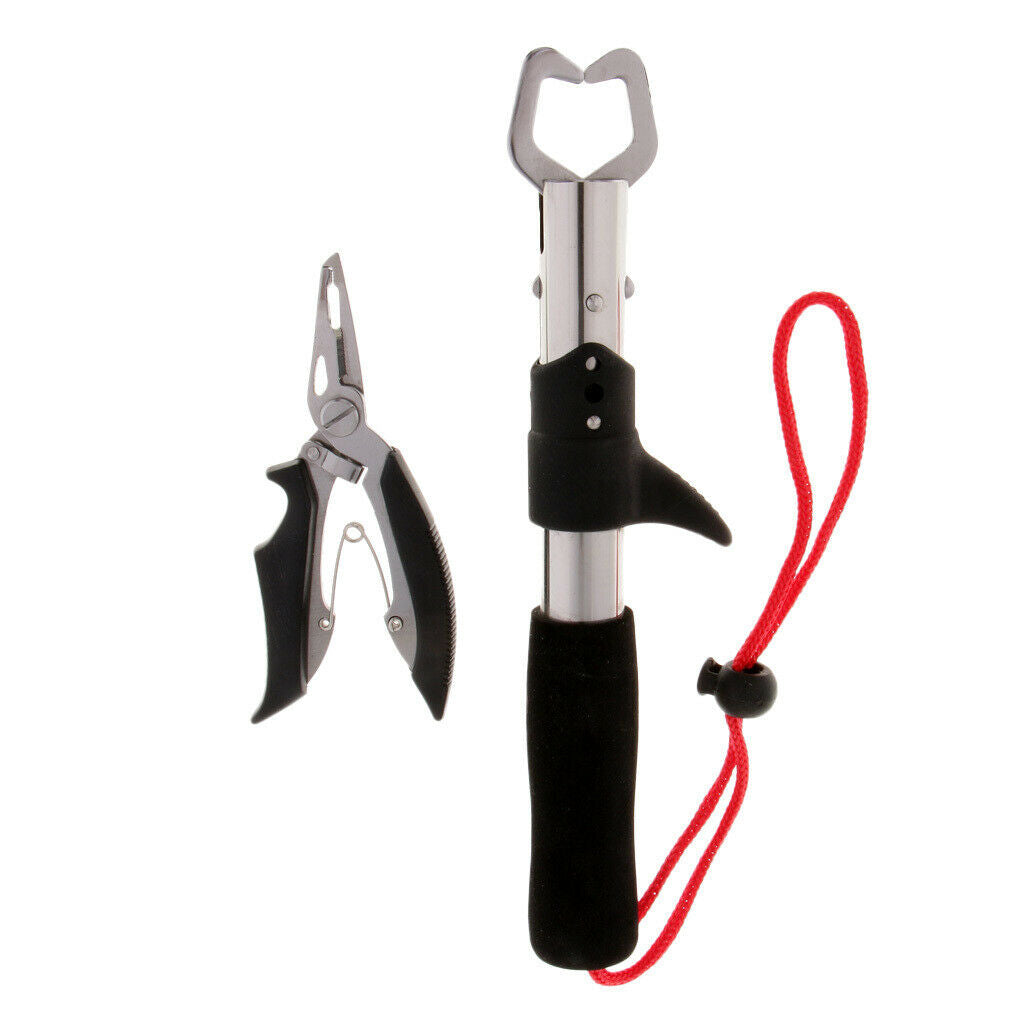 Stainless Steel Fish Gripper and Plier Combo Fish Lip Grabber Line Cutter