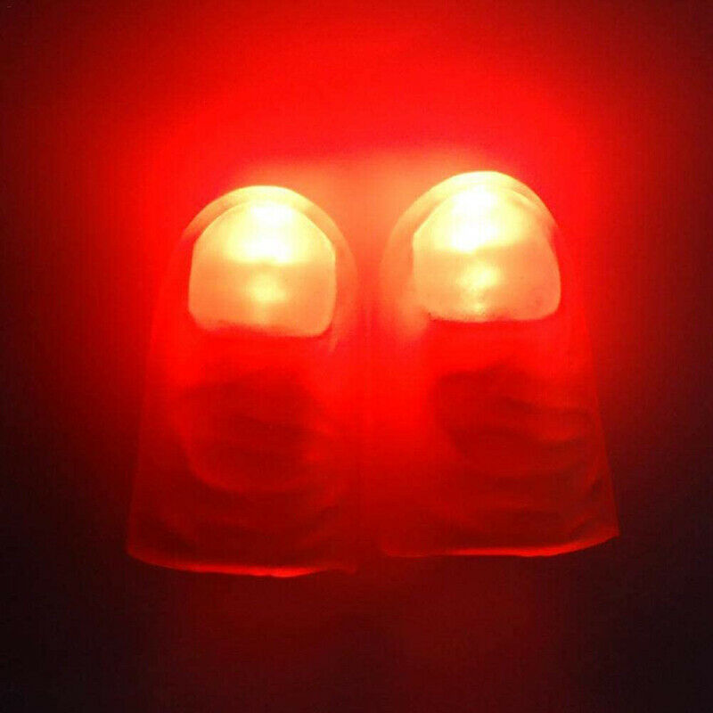 10pc Magic Light up thumbs fingers RED flashing trick appearing light Bar Propha
