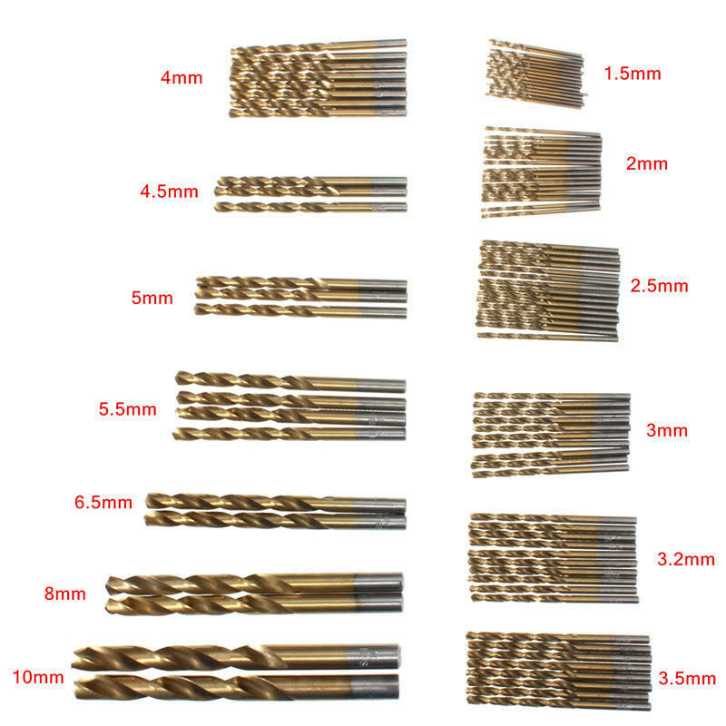 Metal HSS Metric Drill Bits set 99pc Packs1.5mm to 10mmfor Steel & Wood
