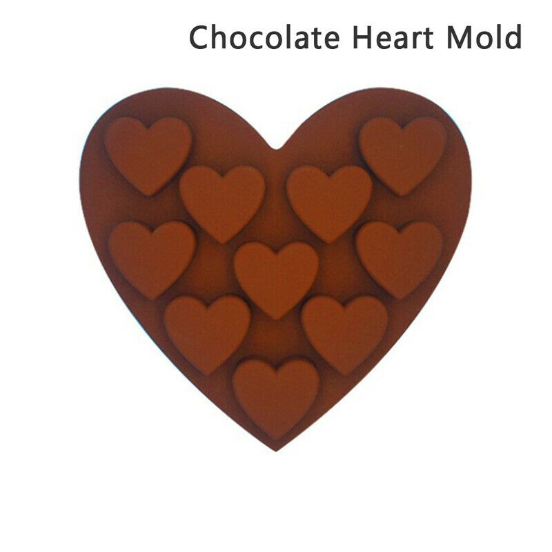 Silicone Ice Cube Tray Maker Heart Shape Cubes Chocolate Mould Valentines.l8