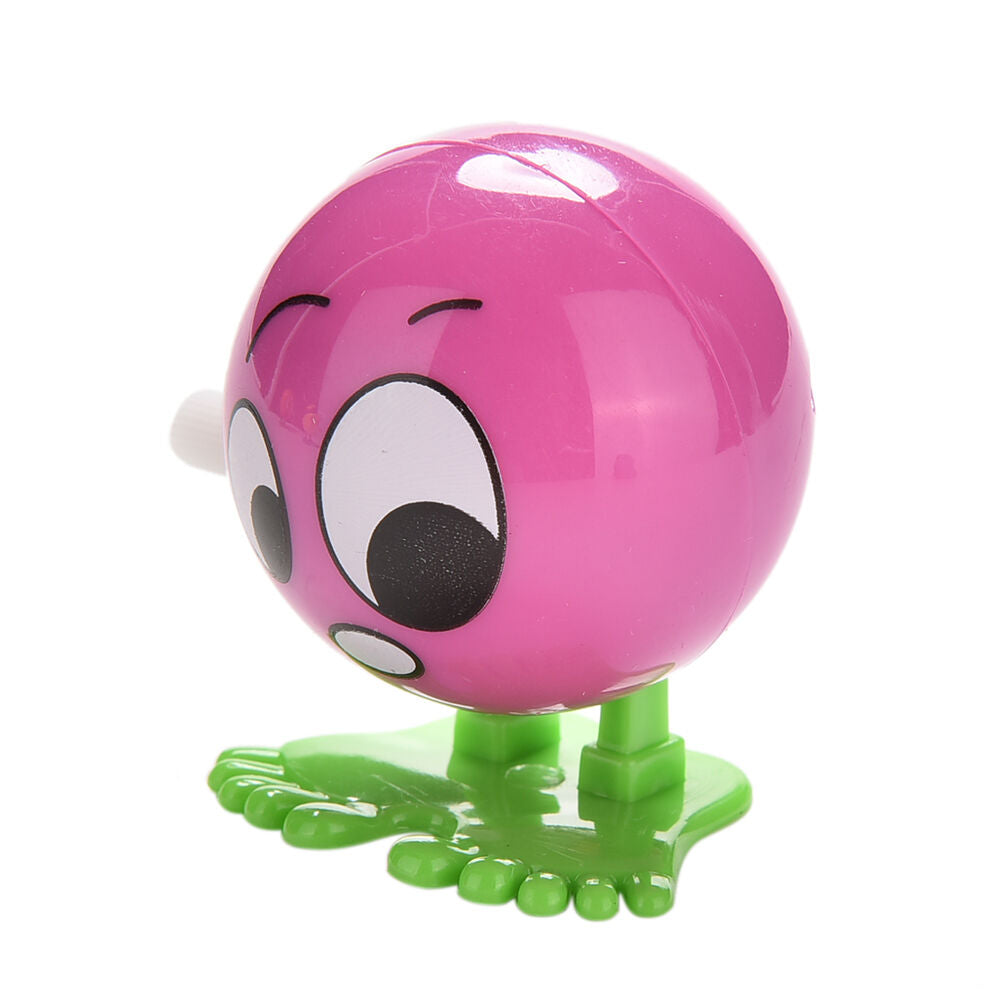 2 Pcs Wind up Face Colorful Funny  Cartoon Somersault Running Clockwork To.l8