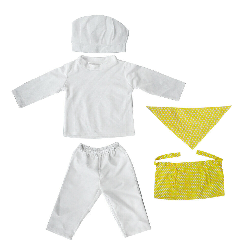Baby Newborn Kid Little Chef Photography Prop Outfit Costume Dressup Yellow