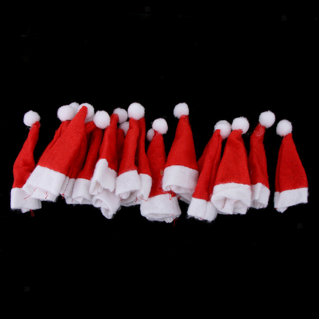 20Pcs   Mini Lollipop Lollypop Santa Claus Hat   Wrap Christmas Party Decor