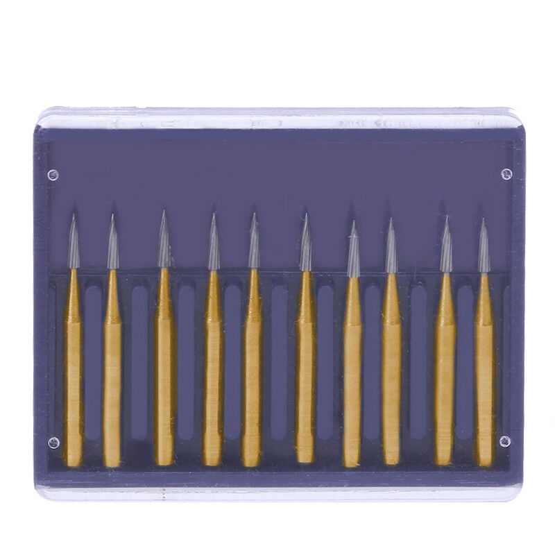 3 Box Dental Tungsten Steel Carbide Burs Titanium Coated FG7901 （Friction Grip）