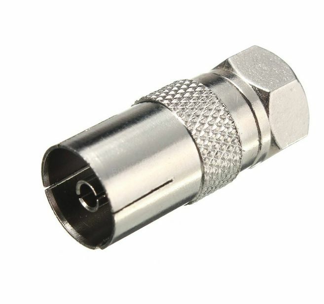 10pcs RF Female Socket to F Type Screw Male Plug Adapter Converter Coax TV Ariel