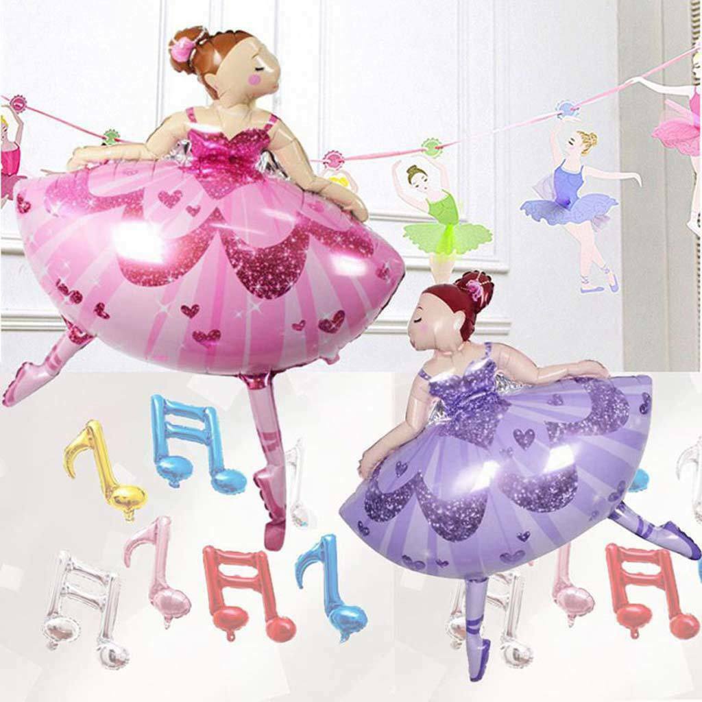 2 Piece Set Ballerina Foil Balloons Baby Shower Party Decoration