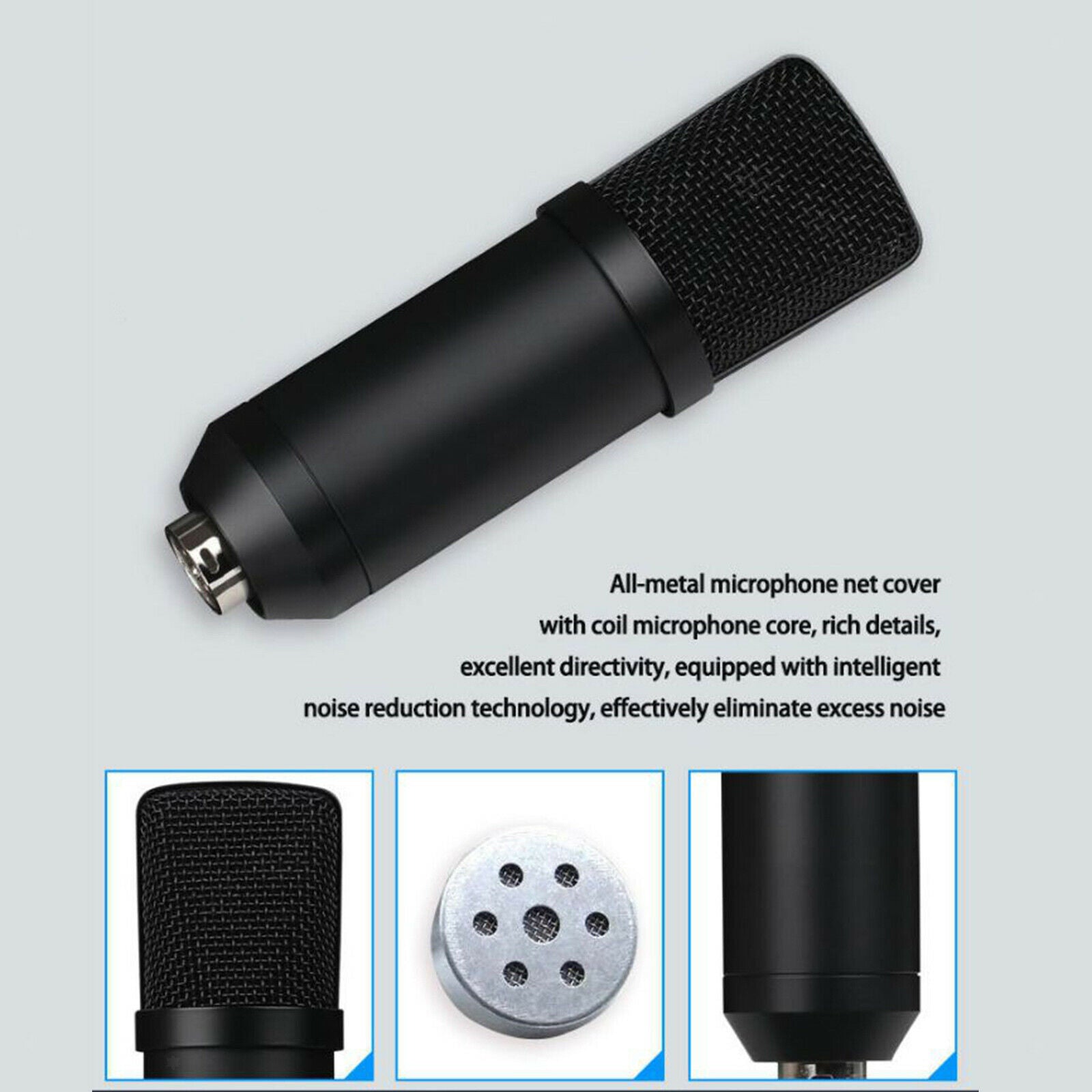 Professional USB Condenser Microphone Mic + Stand Recording Gaming Streaming