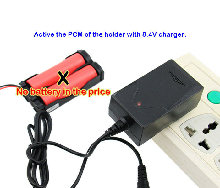 Protected Holder Case for 2S1P 7.2V 7.4V 18650 Li-ion Battery Charge/Discharge