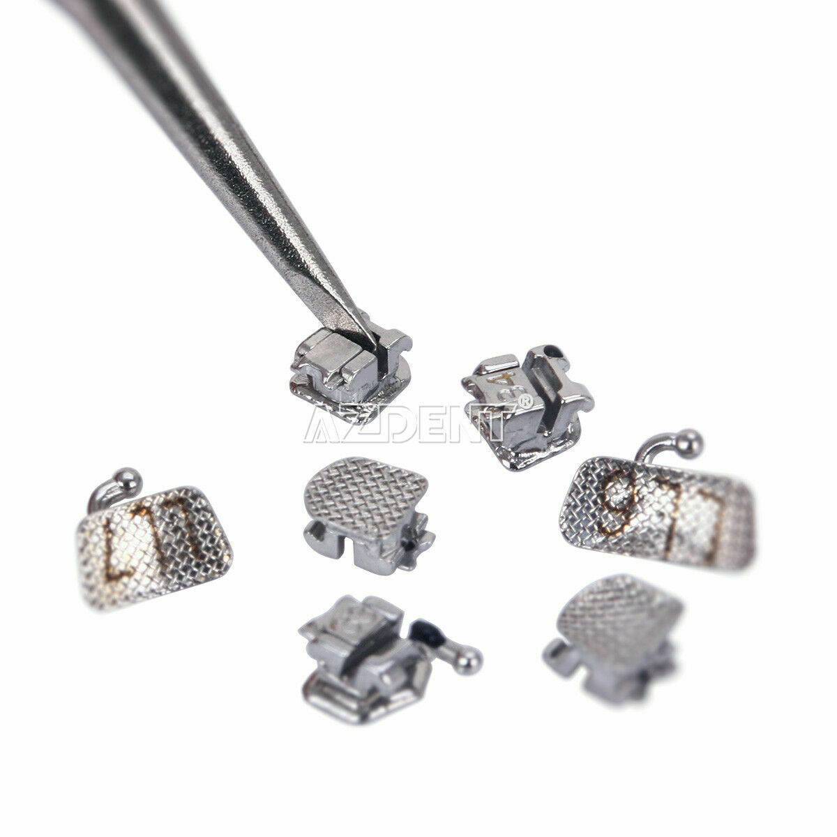 5 X Dental Orthodontic Self- ligating Brackets Braces Mini MBT 022 Hook 3 Metal