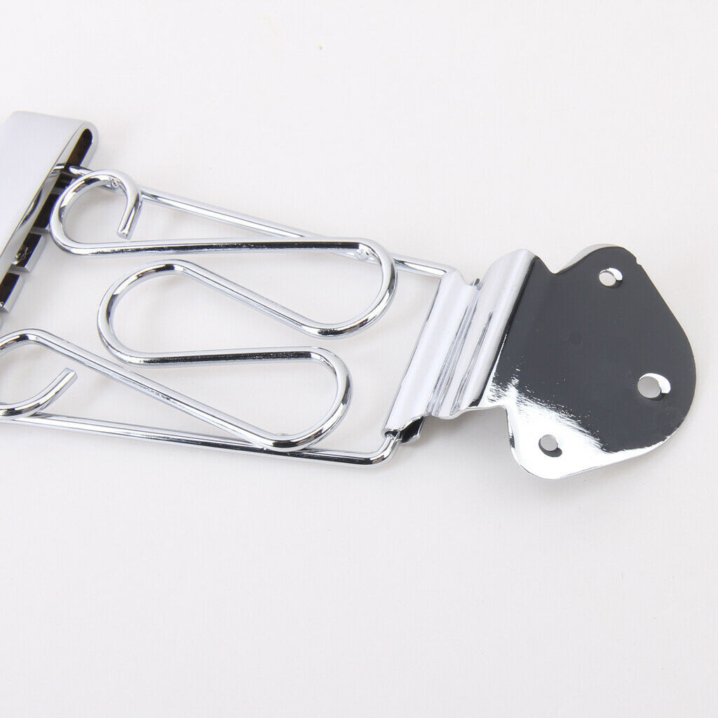 Chrome Trapeze Tailpiece Wired Frame For Archtop Guitar