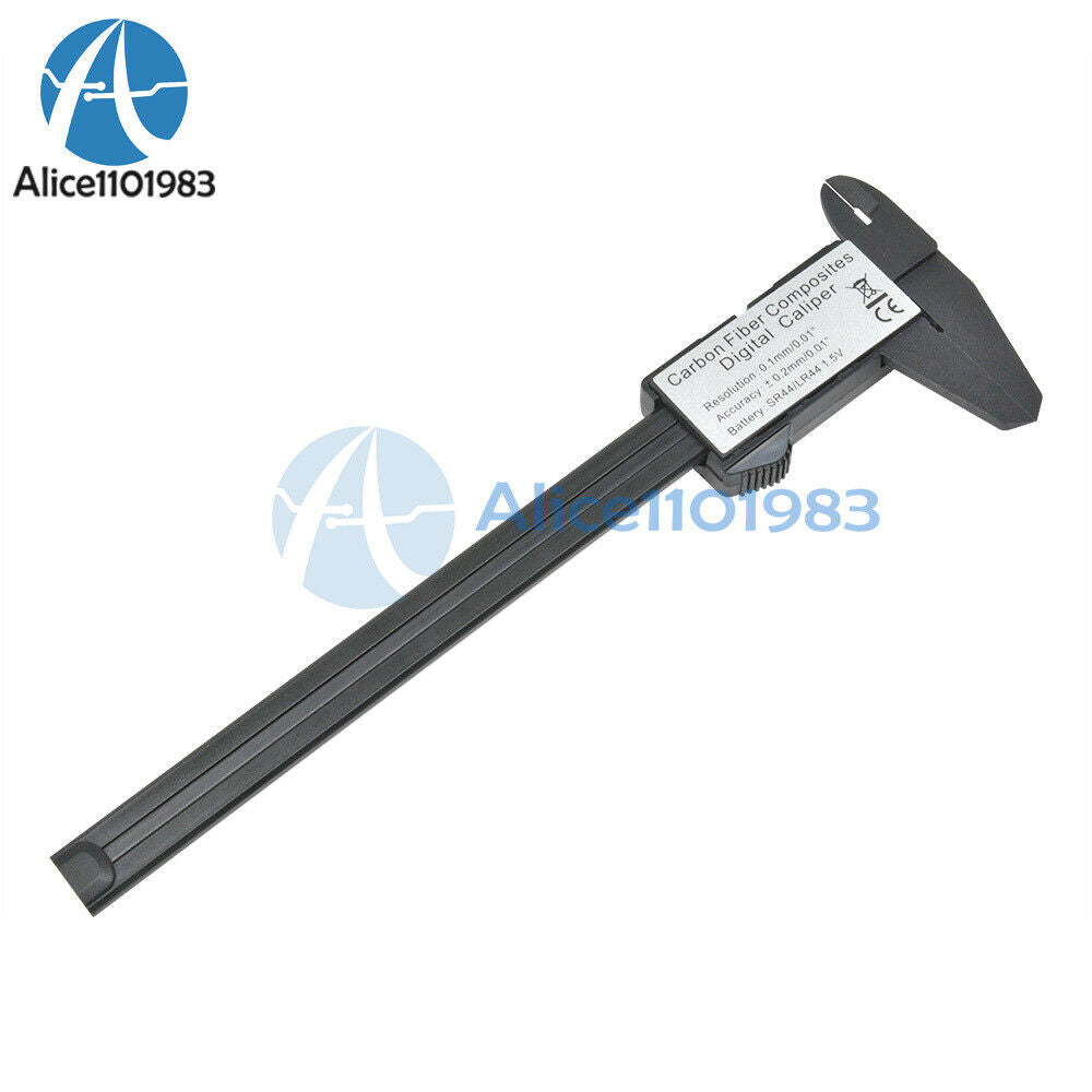 150MM 6inch LCD Digital Electronic Carbon Fiber Vernier Caliper Gauge Micrometer