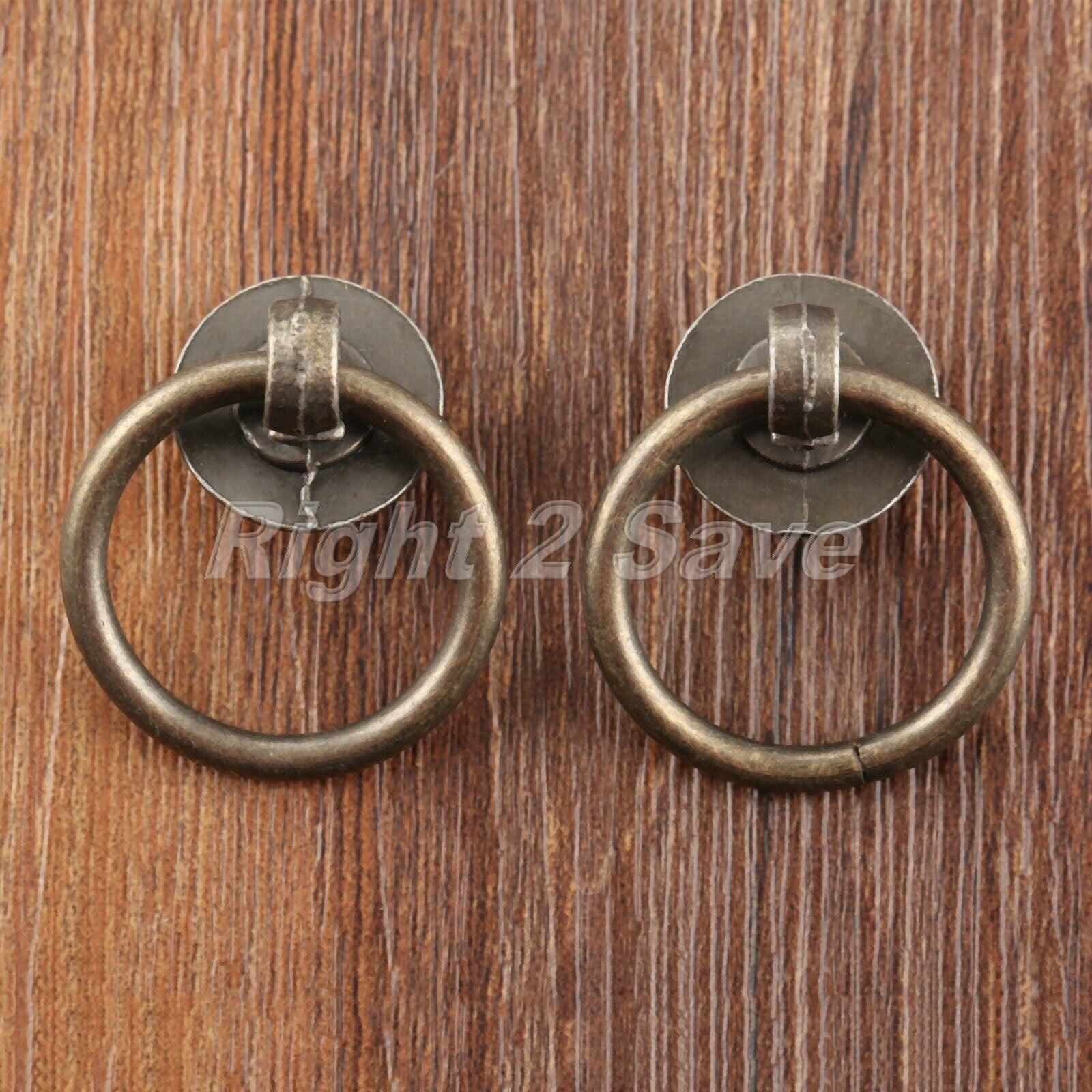 Retro Furniture Dresser Door Handle Cabinet Knobs Drawer Pulls Drop Ring 40*30mm
