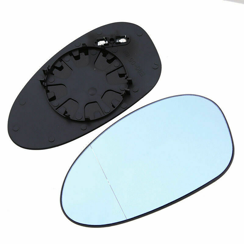 Pair Rearview Mirror Glass Heated Blue Fits BMW 1/3-Series E81 E46 E+ 2008-2014