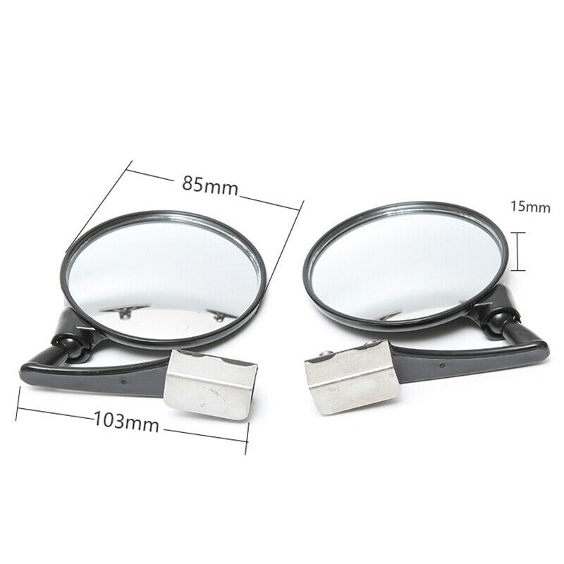 Car Blind Spot Side Left + Right 360 Degree Rotation Mirror Wide Angle Lens View