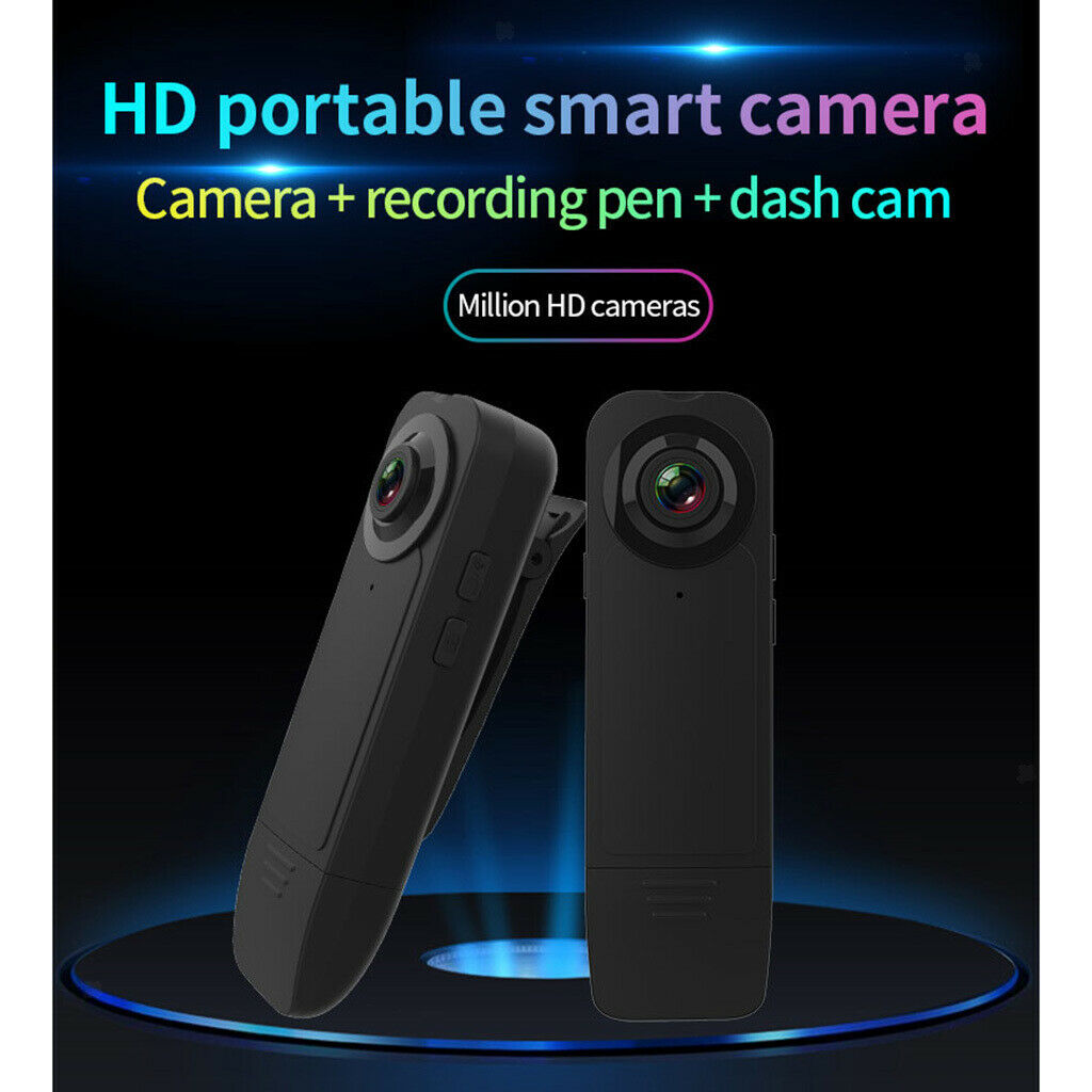 Mini Camera HD 1080P Video Recorder with Pocket Clip TF Card Outside Cam