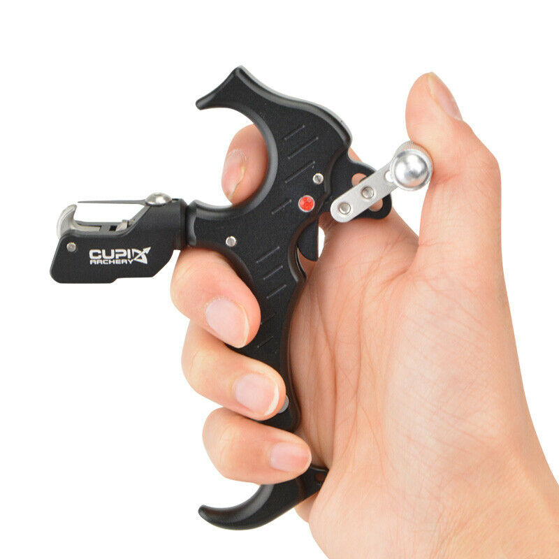 Bow Release Aids 3 or 4 Finger Thumb Trigger Automatic Archery Target Shooting