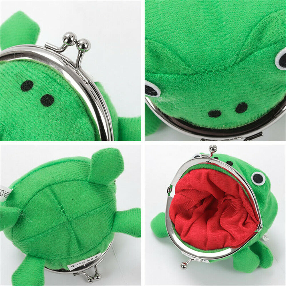 Flannel Coin Holder Frog Coin Purse Frog Wallet Anime Cartoon Mini Storage Bag