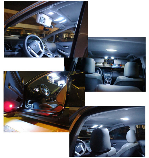 Xenon White 13PCS LED Lights T10 & 31mm  Interior Package License Plate Light