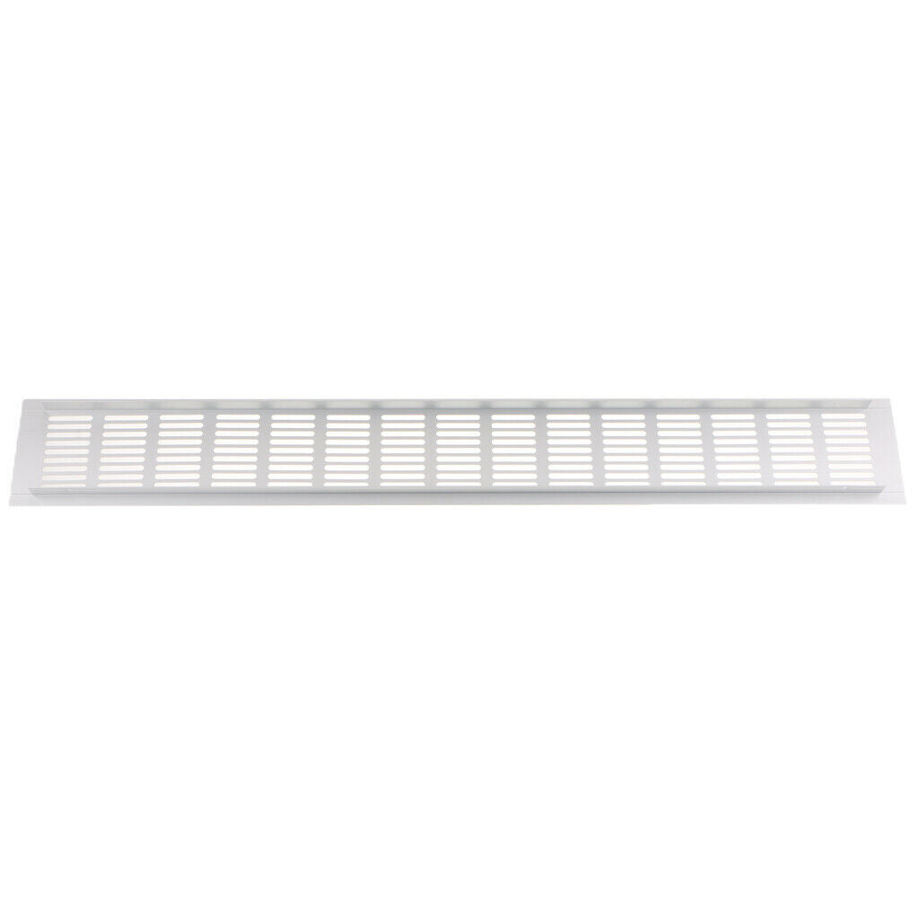 White 80x600mm Sidewall 24" X 3" Louvered Air Grille Ventilation Vent Cover