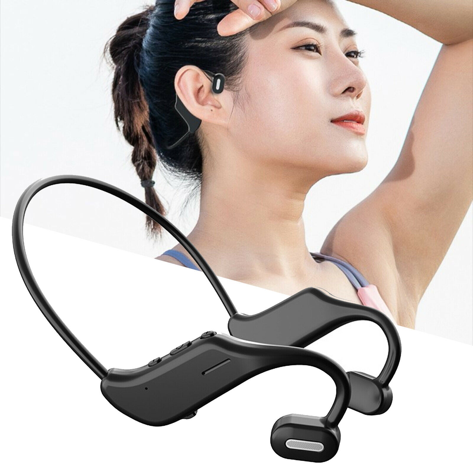 Wireless Bluetooth Headphones 5.0 IPX4 Headset Running Gym Workout Earhooks