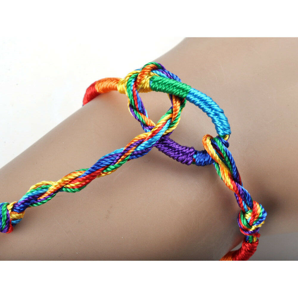 Lots Of 10Pcs String Lucky Colorful Friendship Braid Strand Handmade Bracelet HS